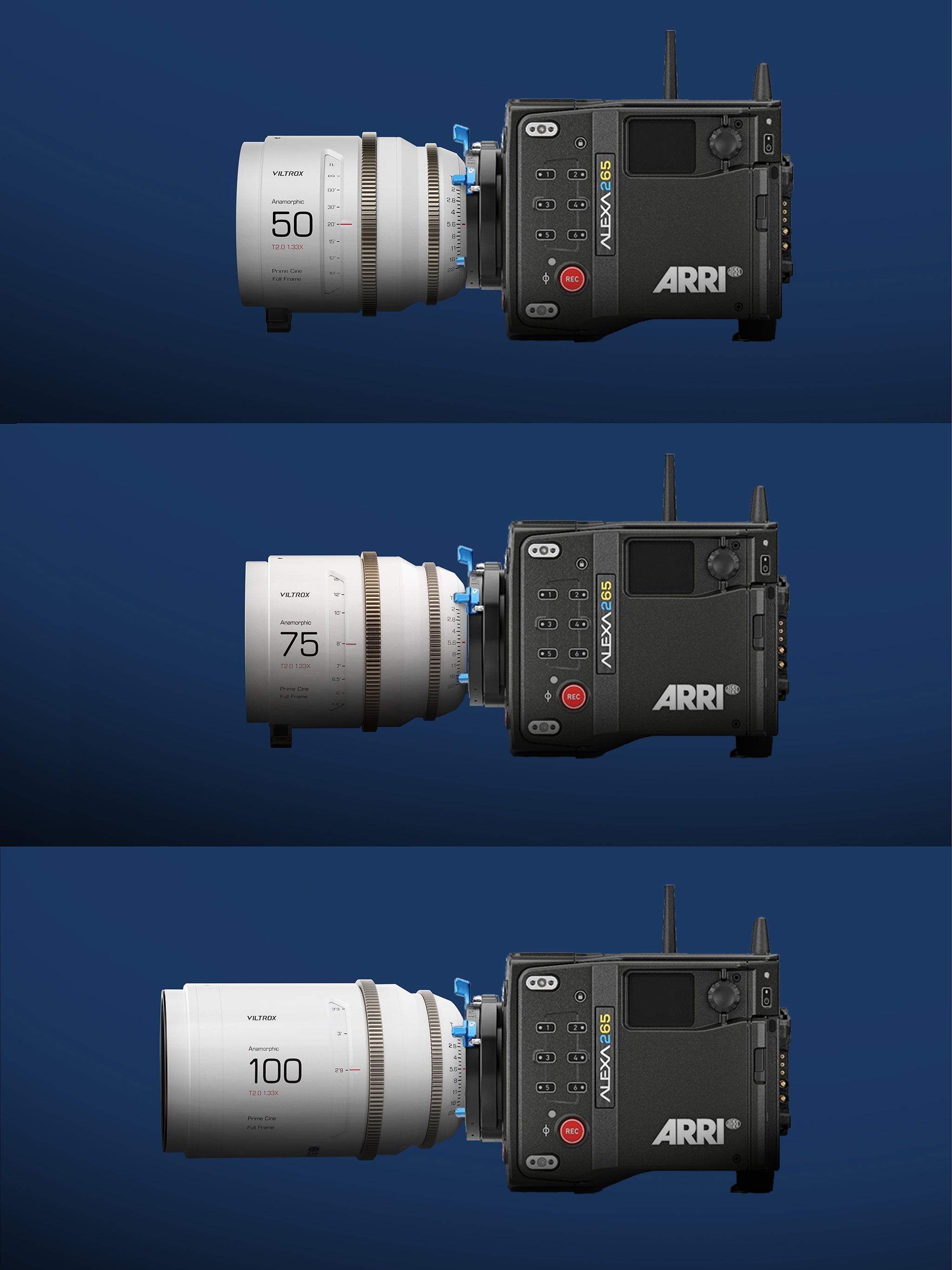Viltrox EPIC 50mm T2.0 1.33x PL

Viltrox EPIC 75mm T2.0 1.33x PL

Viltrox EPIC 100mm T2.0 1.33x PL

ARRI ALEXA 265