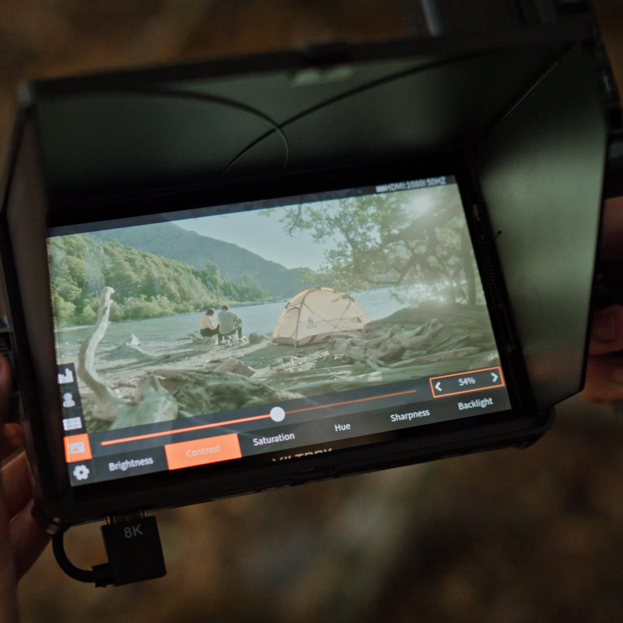 Lightweight Camera Display Monitor with Detachable Sun Hood