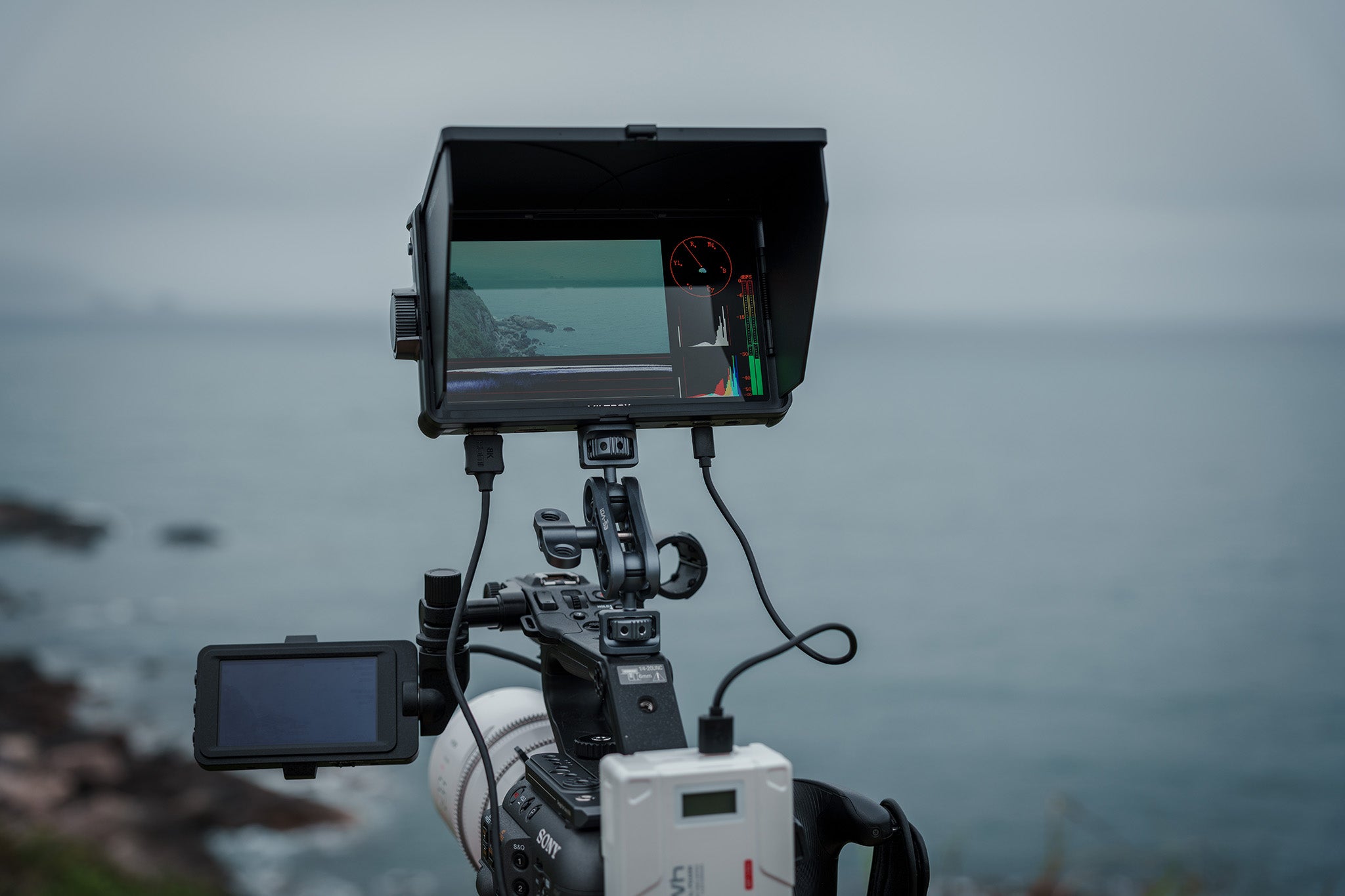 DC-L Video Monitor with NP-F Battery and Type-C Power Options